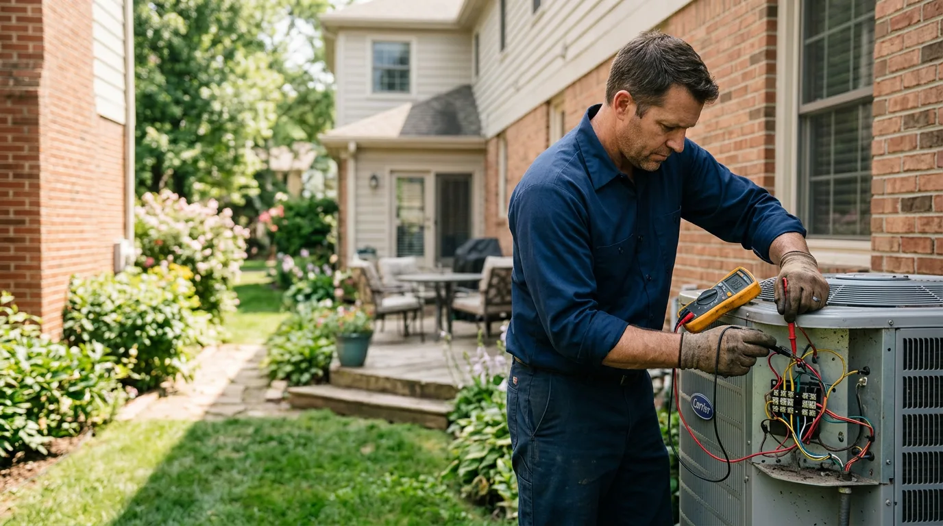 HVAC technician working near Grand Chain, IL